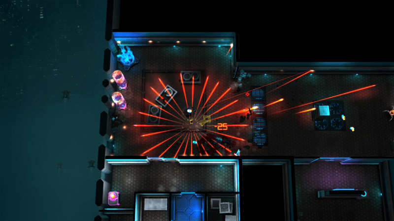 Neon Chrome Laser Burst