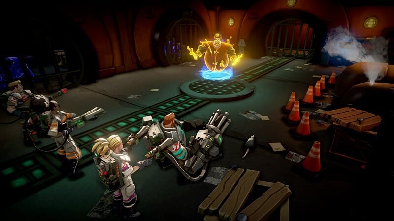 Ghostbusters gameplay with boss ghost