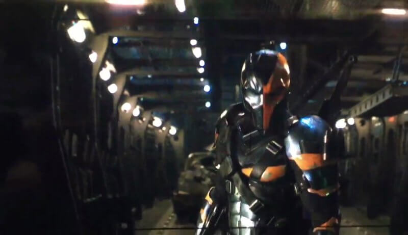Deathstroke as he appeared in Affleck's footage.