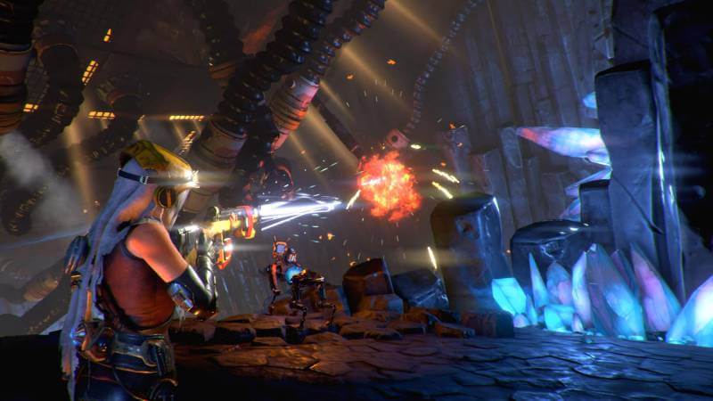 Combat is fast and furious in Recore. 
