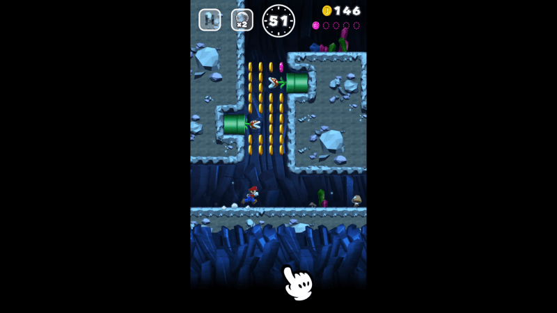 Control Mario's jumps by tapping