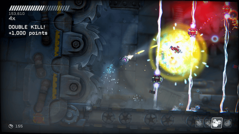 This game is hard. Fend off approaching strands of electricity while a conveyor belt sends you into a grinder. Good luck