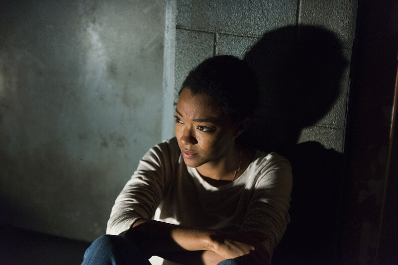 Sasha being held captive in the Sanctuary