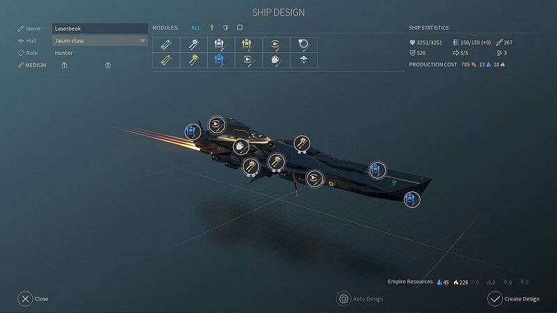 Endless Space 2 ship design