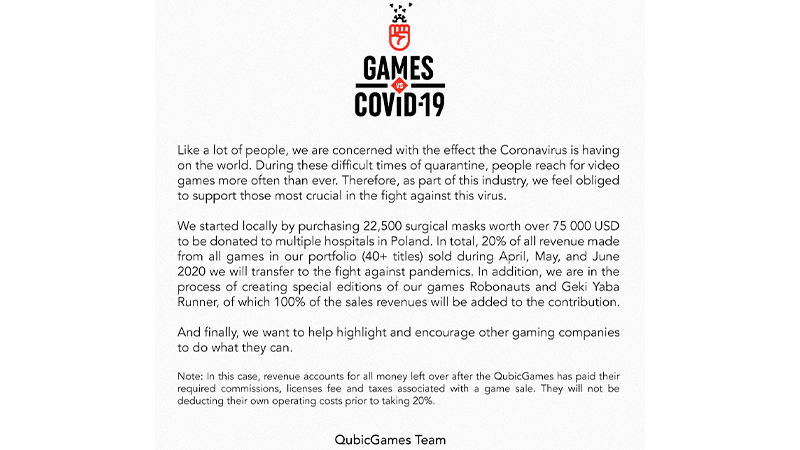 QubicGames against COVID