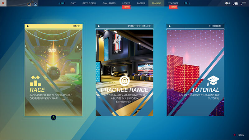 splitgate how to do the helix race training screen