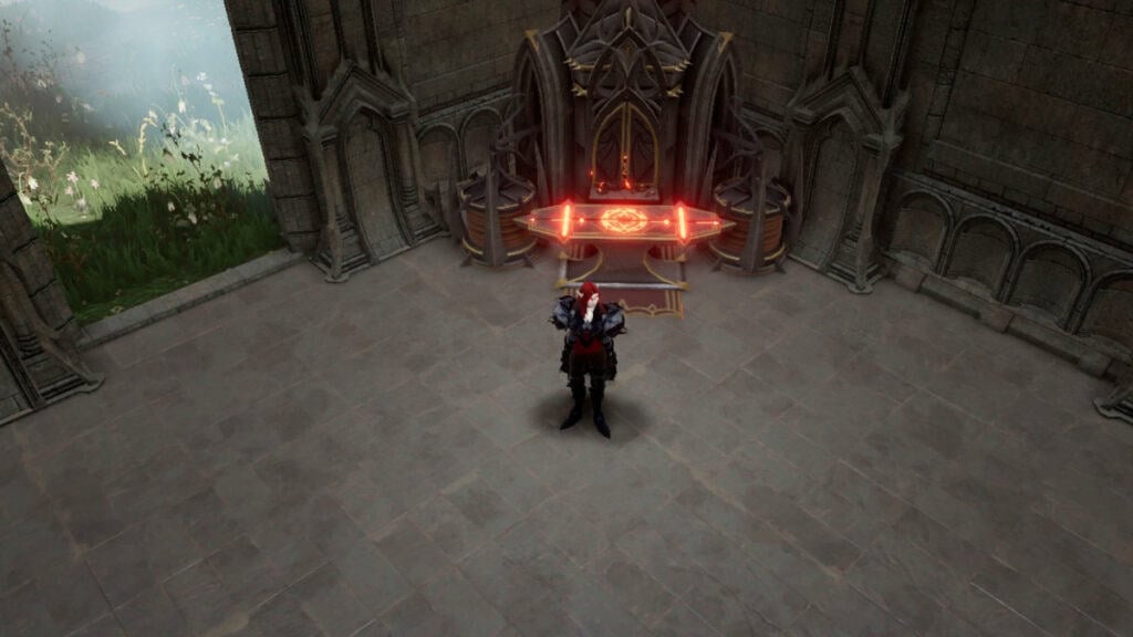 Vampire next to ancient forge