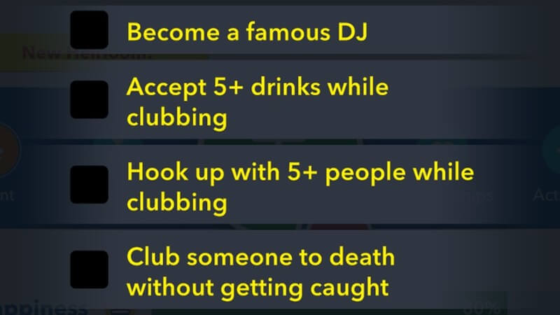BitLife Murder on the Dancefloor Weekly Challenge Tasks