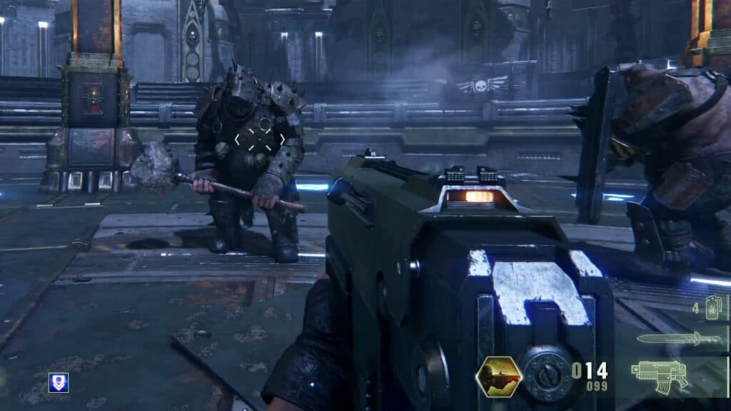 Using the the Boltgun in Warhammer 40K Darktide against Armored Enemy