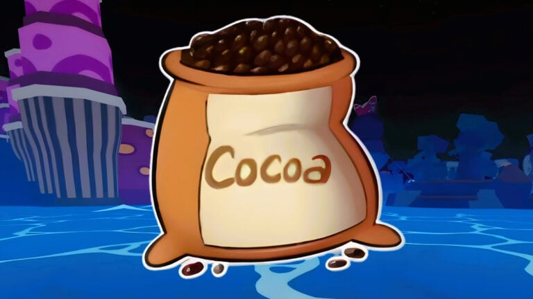 A bag of Conjured Cocoa in the sea in Blox Fruits