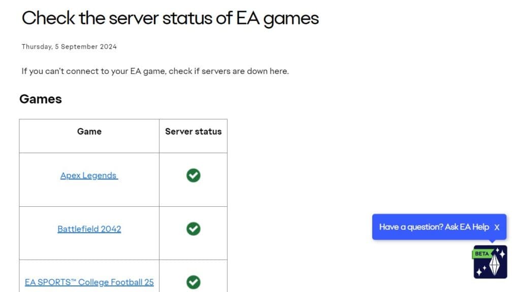 Ensure Battlefield 2042 Servers are Up and Running