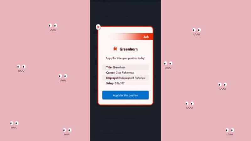 how to become a crab fisherman in bitlife