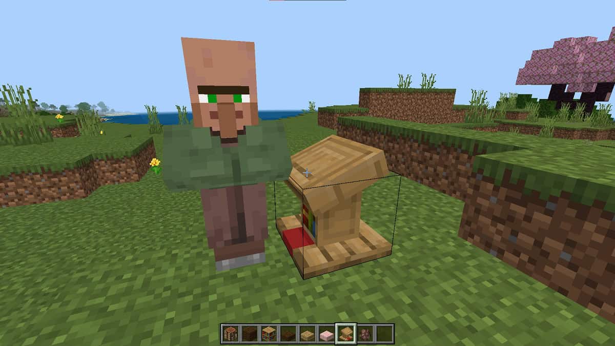 turning a villager into a librarian with a lectern
