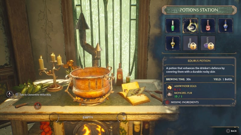 Hogwarts Legacy Edurus Potion Ingredients