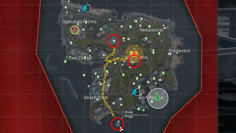 Muddy Waters DMZ Objective Map Locations in Warzone 2