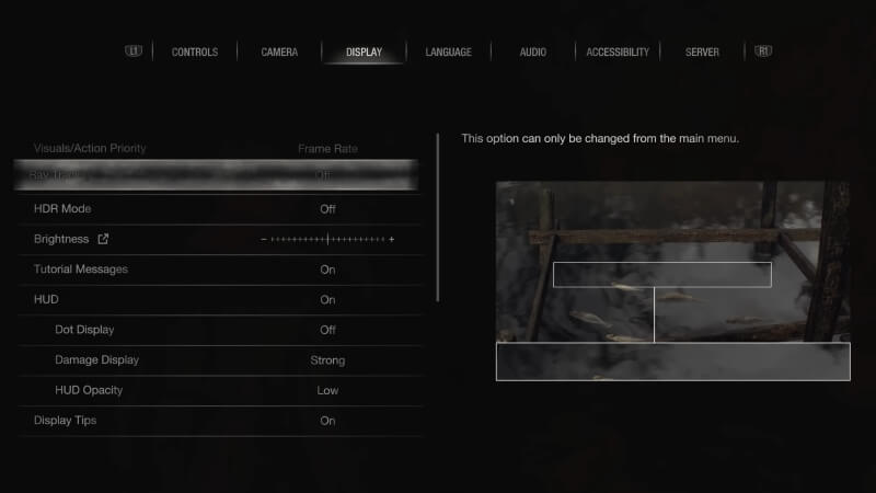 Resident Evil 4 Subtitles Options