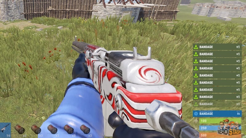 Rust player crafting bandage with Rust console commands