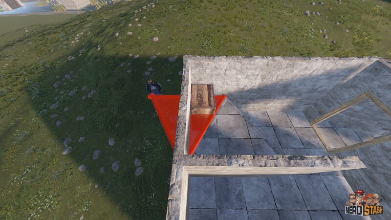 Rust player finding the Tool Cupboard of a base