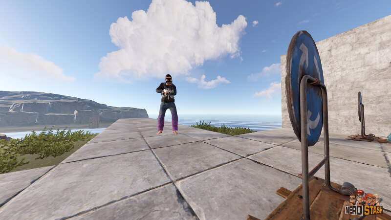 the player standing still in front of a training dummy, console commands, 10 Best Rust Tips You Don't Know