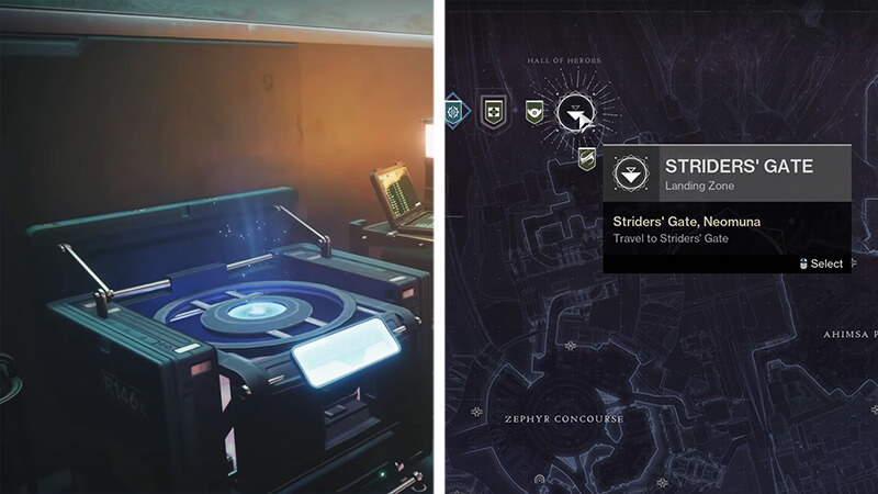 Holoprojector Near Striders Gate in Destiny 2