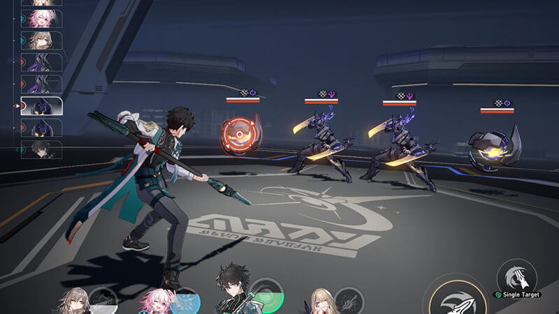 Battle sequence in Honkai: Star Rail