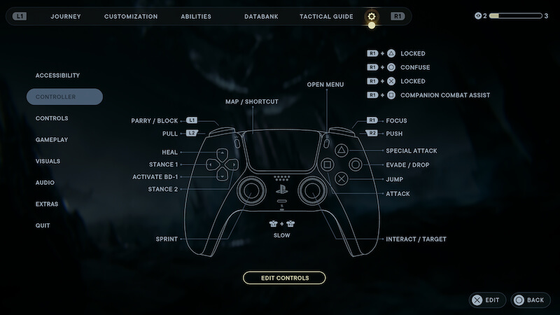 Star Wars Jedi Survivor Controls