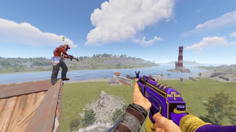 two Rust player looking at a distance