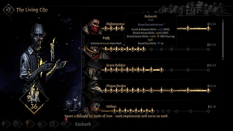 Unlocking new characters in Darkest Dungeon 2.