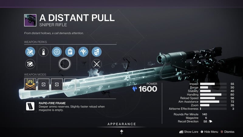 Destiny 2 A Distant Pull God Roll