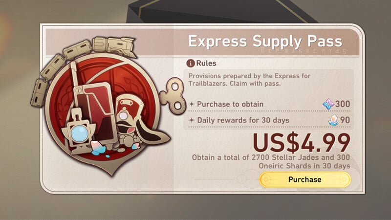Honkai: Star Rail's Express Supply Pass is worth the cost, providing pay-to-play players extra Stellar Jade to obtain characters.