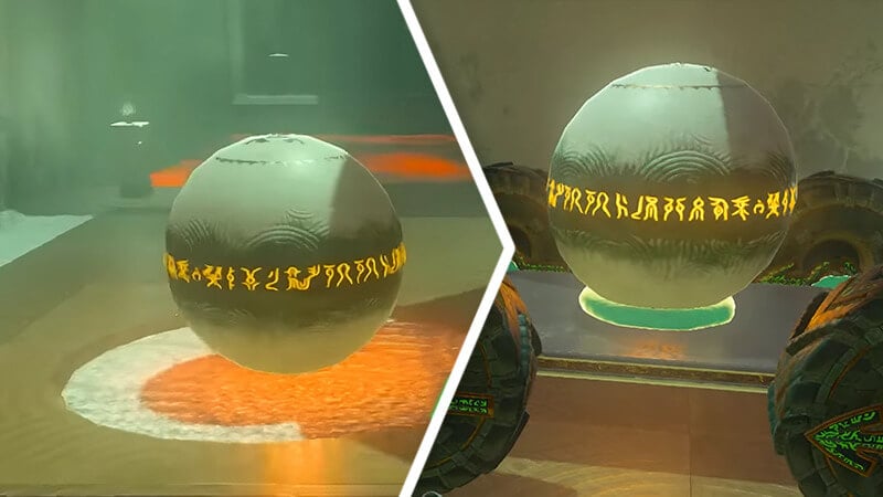 First Ball Puzzle in a Shrine in Tears of the Kingdom