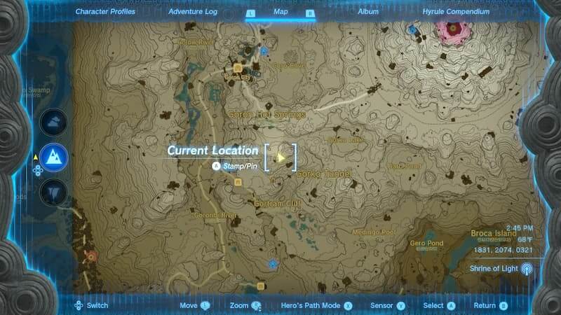 Mine Cart Land Quickshot Course Tears of the Kingdom Location