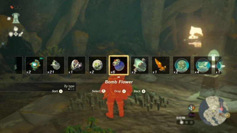 Best way to grind Bomb Flowers in Tears of the Kingdom is to hunt them down and spam the reaping process over and over.