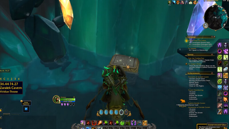 crystal encased chest wow