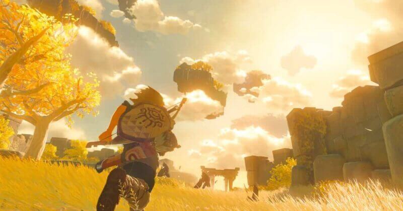 Link on one of the islands.