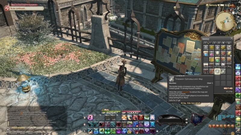 ffxiv ophiotauroskin treasure map guide