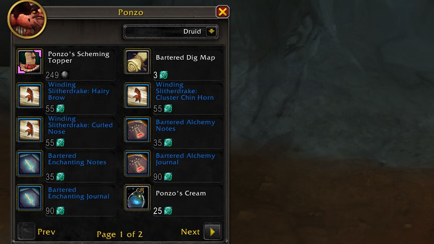 Loamm find Ponzo WoW