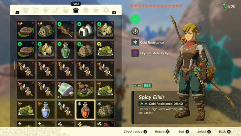 Monster parts can make Spicy Elixirs and more.