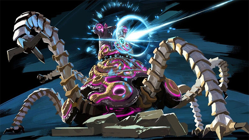 A Guardian which can be found destroyed in Tears of the Kingdom.