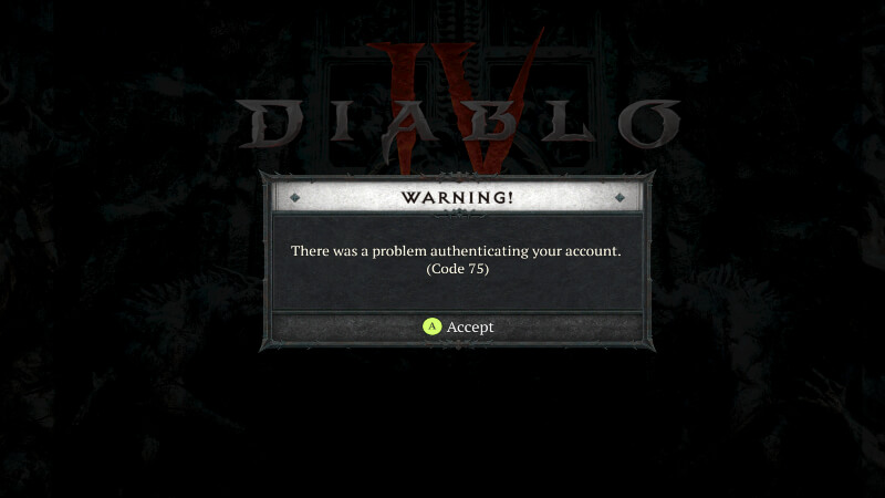 Diablo 4 Problem Authenticating your account