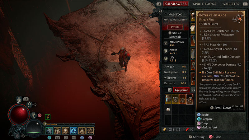 Unique Legendary item farm drop in Diablo 4