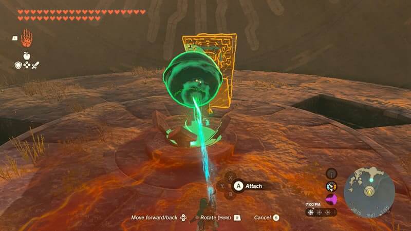 Turning the rotate mechanism for the Sokkala Sky Crystal in Tears of the Kingdom