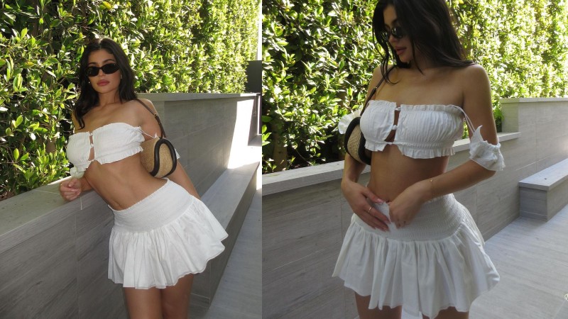 Kylie Jenner rocks white outfit on Instagram