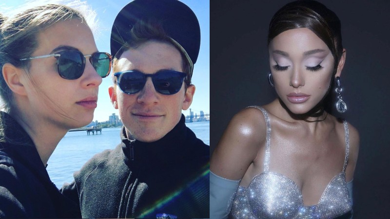 Lilly Jay and Ethan Slater, Ariana Grande photo merge