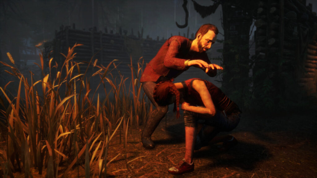 Nicolas Cage heals Meg in Dead by Daylight.