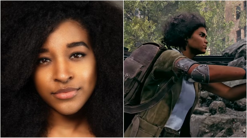 Cass and the actress who voices her in Remnant 2.
