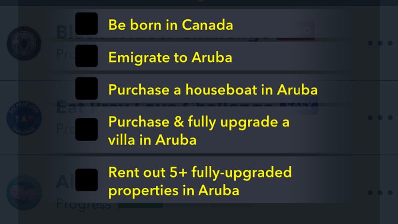 Snowbird Challenge Tasks in BitLife