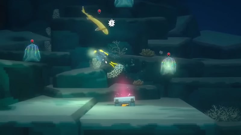 How To Find Cookiecutter Shark's Location in Dave the Diver - Dave fights the Cookiecutter Shark