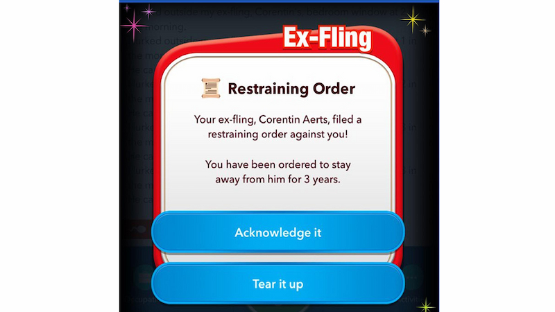 violate a restraining order bitlife