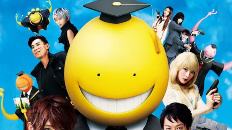 The cover of the live-action Assassination Classroom adaptation, a great adaptation to watch while waiting for One Piece